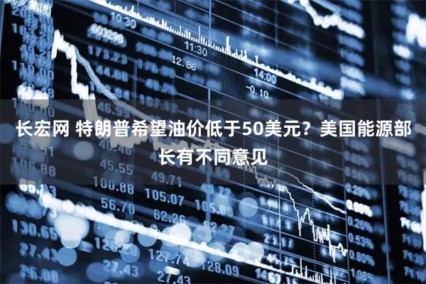 长宏网 特朗普希望油价低于50美元？美国能源部长有不同意见
