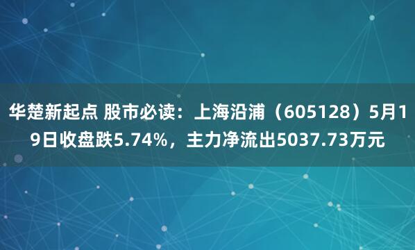 华楚新起点 股市必读：上海沿浦（605128）5月19日收盘跌5.74%，主力净流出5037.73万元